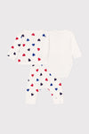PETIT BATEAU Baby Set - MARSHMALLOW/MULTICO