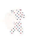 PETIT BATEAU Baby Set - MARSHMALLOW/MULTICO