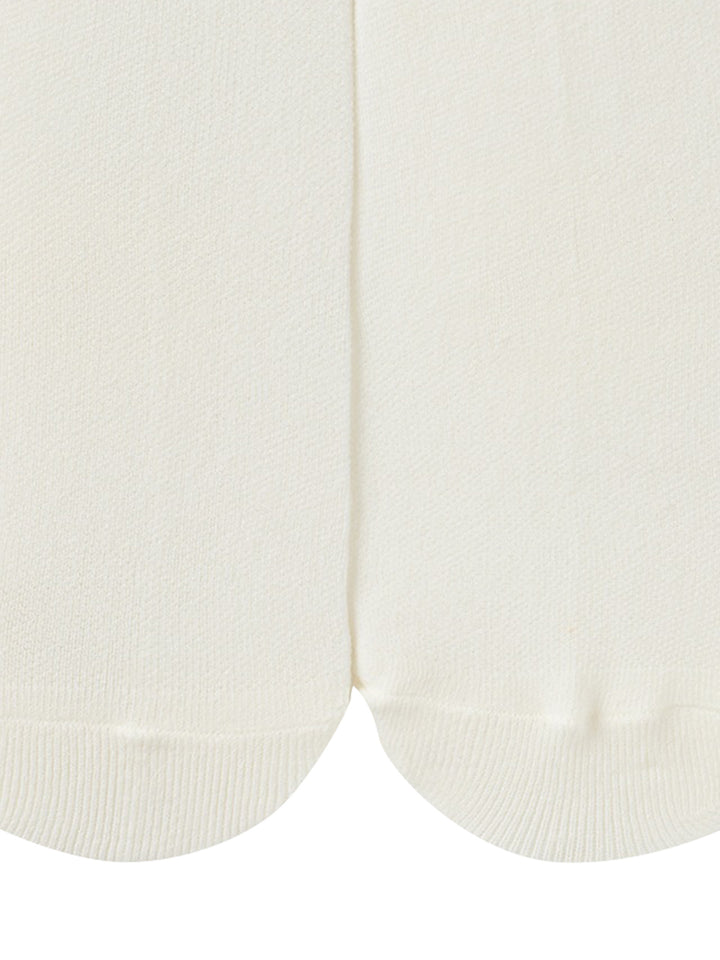 Ecru ruffle tights for girls