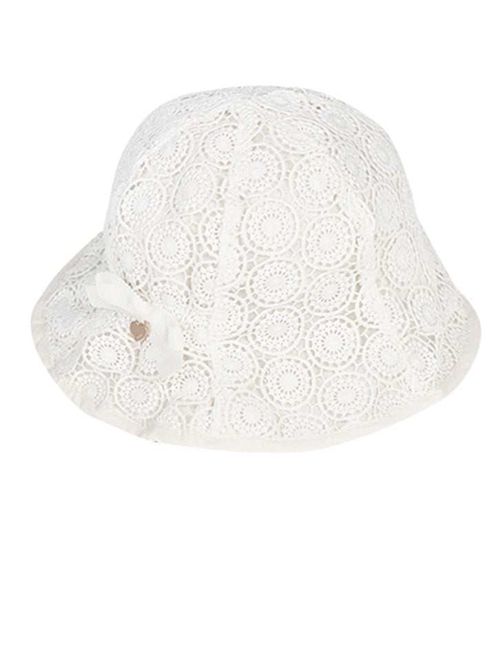 Baby girl lace perforated hat
