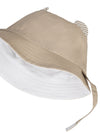 Beige reversible baby hat