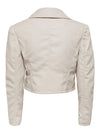 Giacca donna panna similpelle