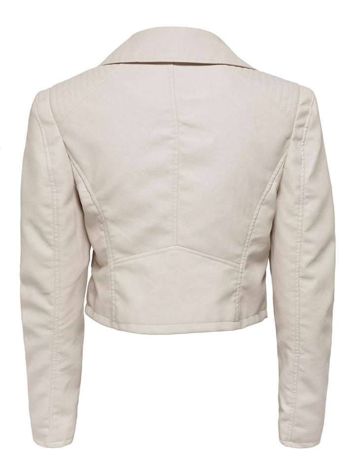 Giacca donna panna similpelle