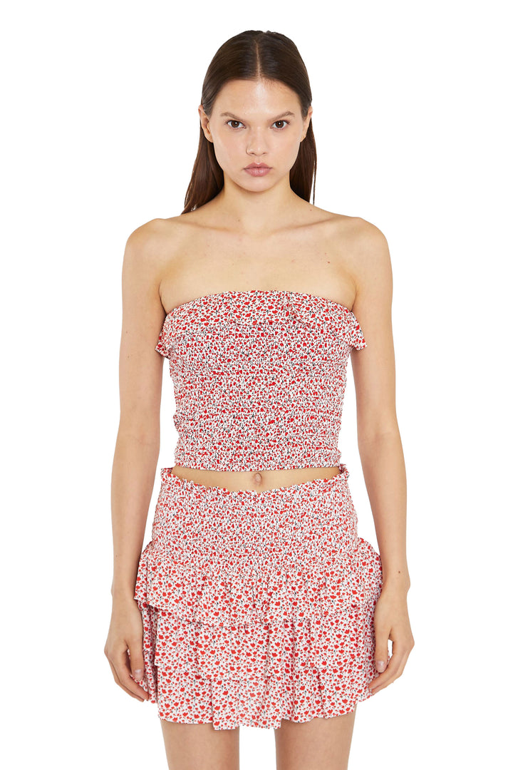 Gonna GLAMOROUS da DONNA - WHITE RED TULIP