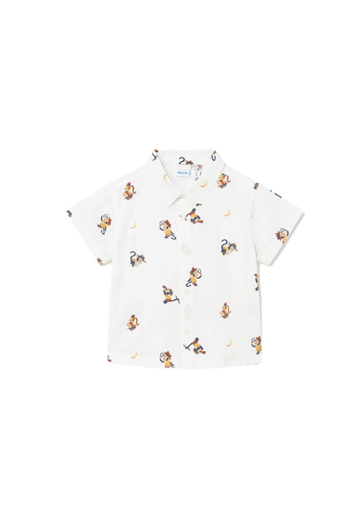 MAYORAL Shirt for CHILDREN - White/banana