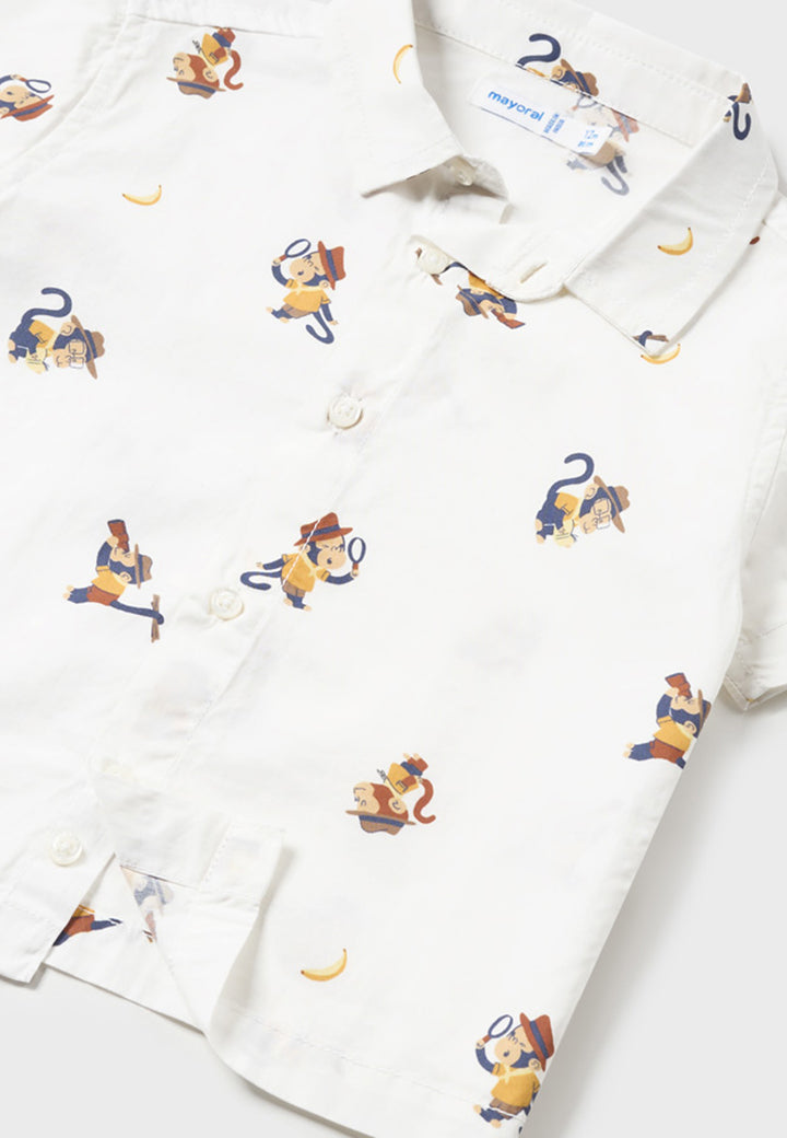 MAYORAL Shirt for CHILDREN - White/banana