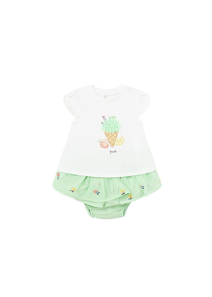 MAYORAL NEWBORN Baby Girl Set - Pear