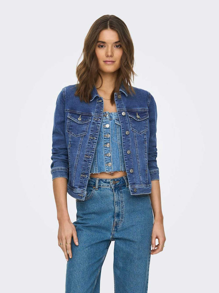 Giubbotto ONLY da DONNA - MEDIUM BLUE DENIM