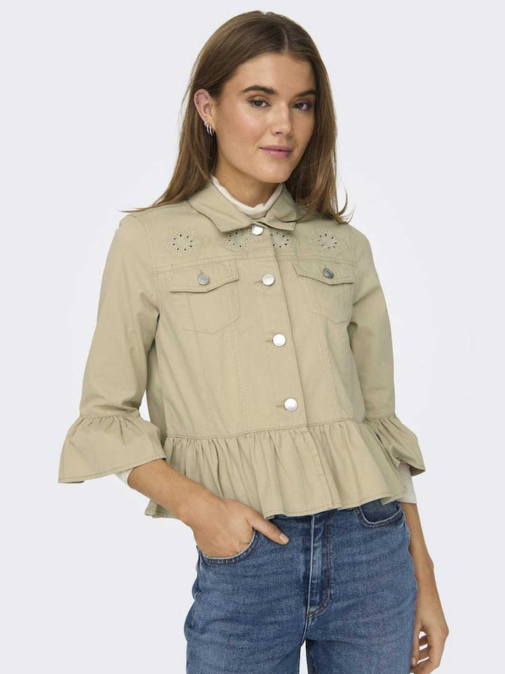 Giubbotto ONLY da DONNA - Pale Khaki