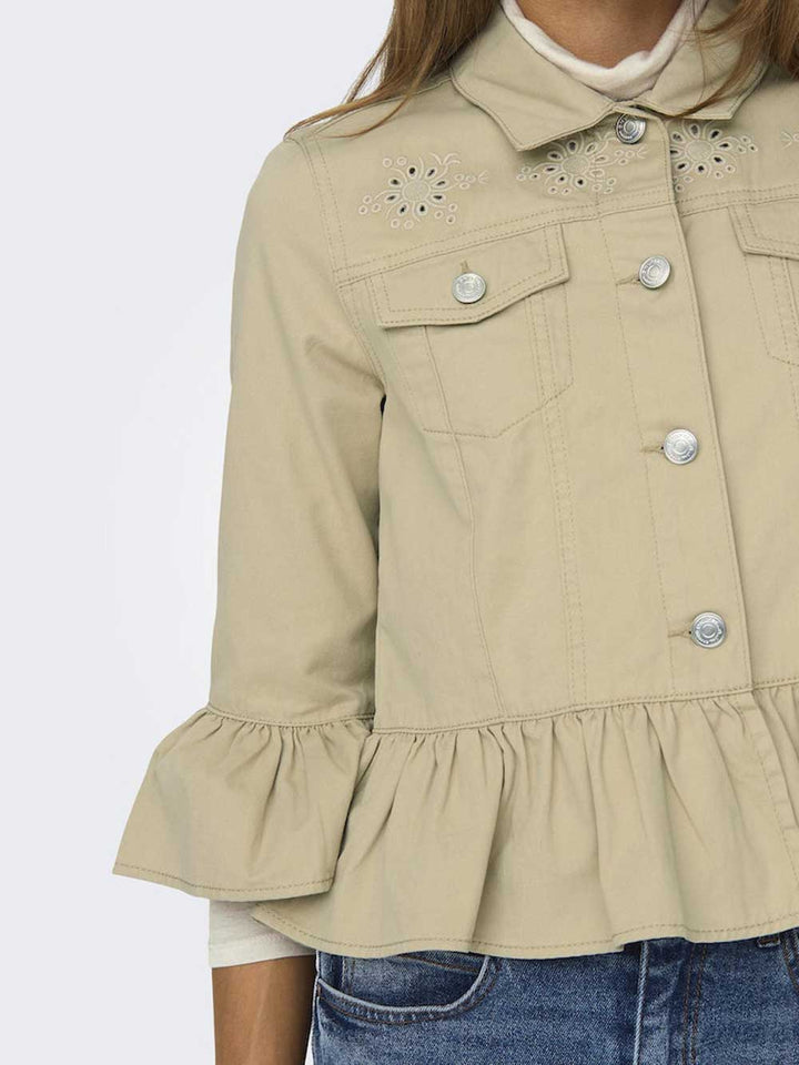 Giubbotto ONLY da DONNA - Pale Khaki