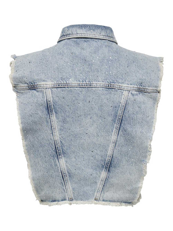 Gilet ONLY da DONNA - Light Blue Denim