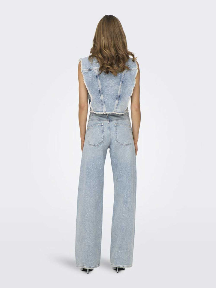 Gilet ONLY da DONNA - Light Blue Denim