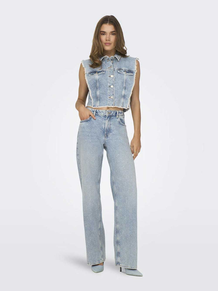 Gilet ONLY da DONNA - Light Blue Denim