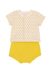 PETIT BATEAU outfit for NEWBORNS - YELLOW