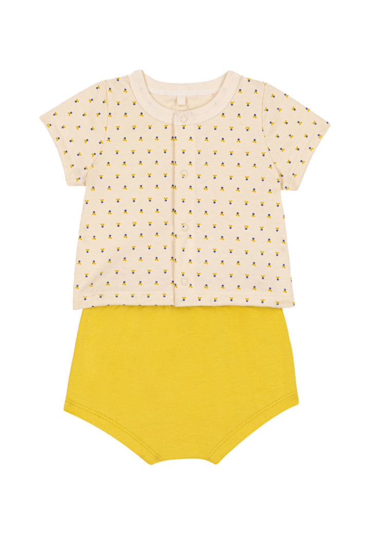 PETIT BATEAU outfit for NEWBORNS - YELLOW