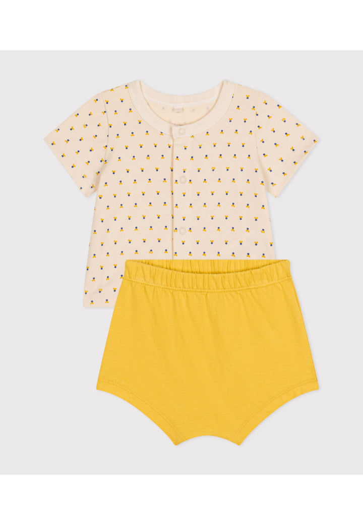 PETIT BATEAU outfit for NEWBORNS - YELLOW