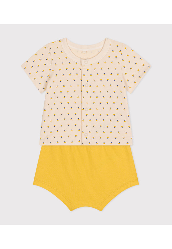 PETIT BATEAU outfit for NEWBORNS - YELLOW
