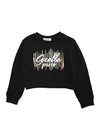 GAELLE PARIS Gaelle Paris felpa ragazza cropped nero