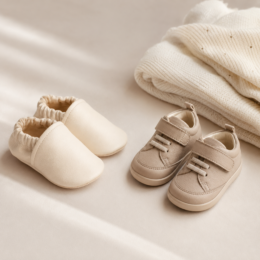 Scarpe culla morbide e scarpe primi passi per neonato