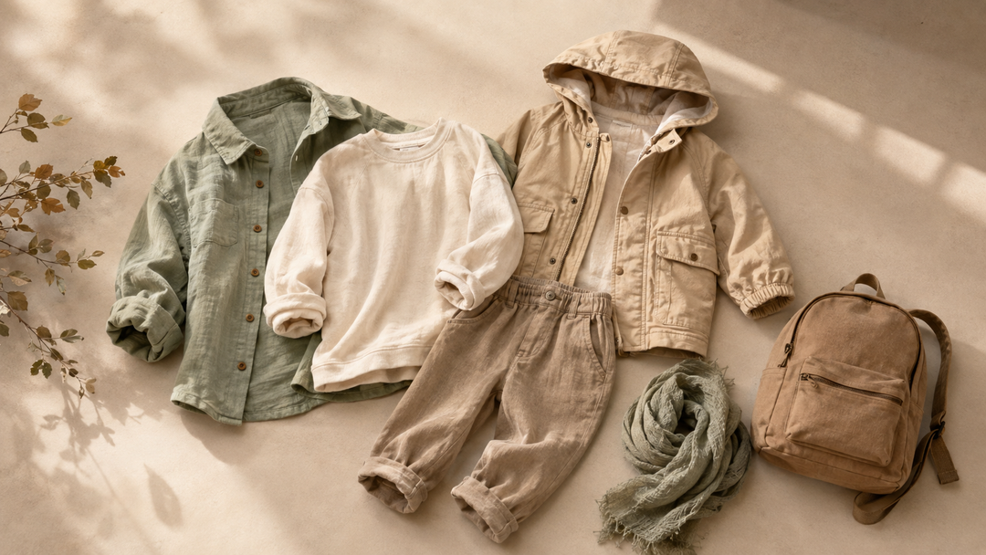 Abbigliamento a strati per bambini nei primi giorni freschi
