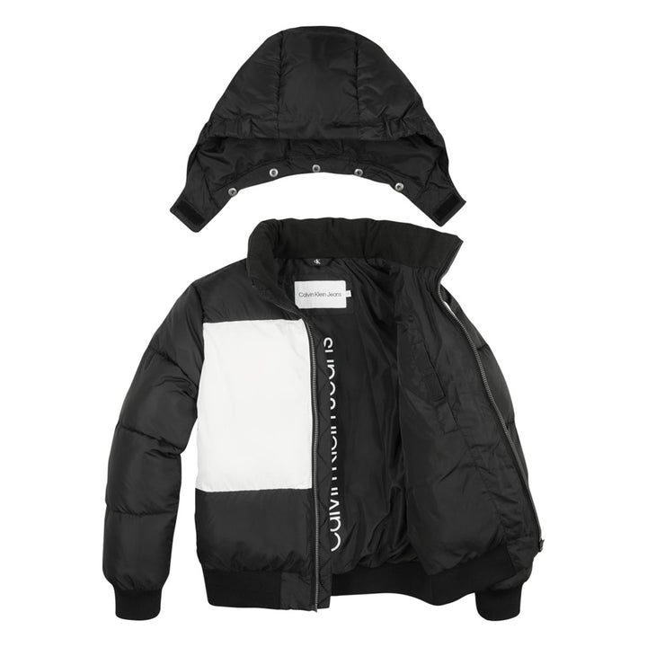 Giubbotto bambino bicolore cappuccio
