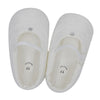 Baby girl baptismal cradle shoe cream