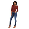 Women's skinny fit jeans with rips