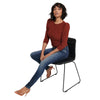 Women's skinny fit jeans with rips