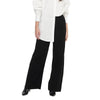 Pantalone donna nero gamba larga