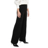 Pantalone donna nero gamba larga