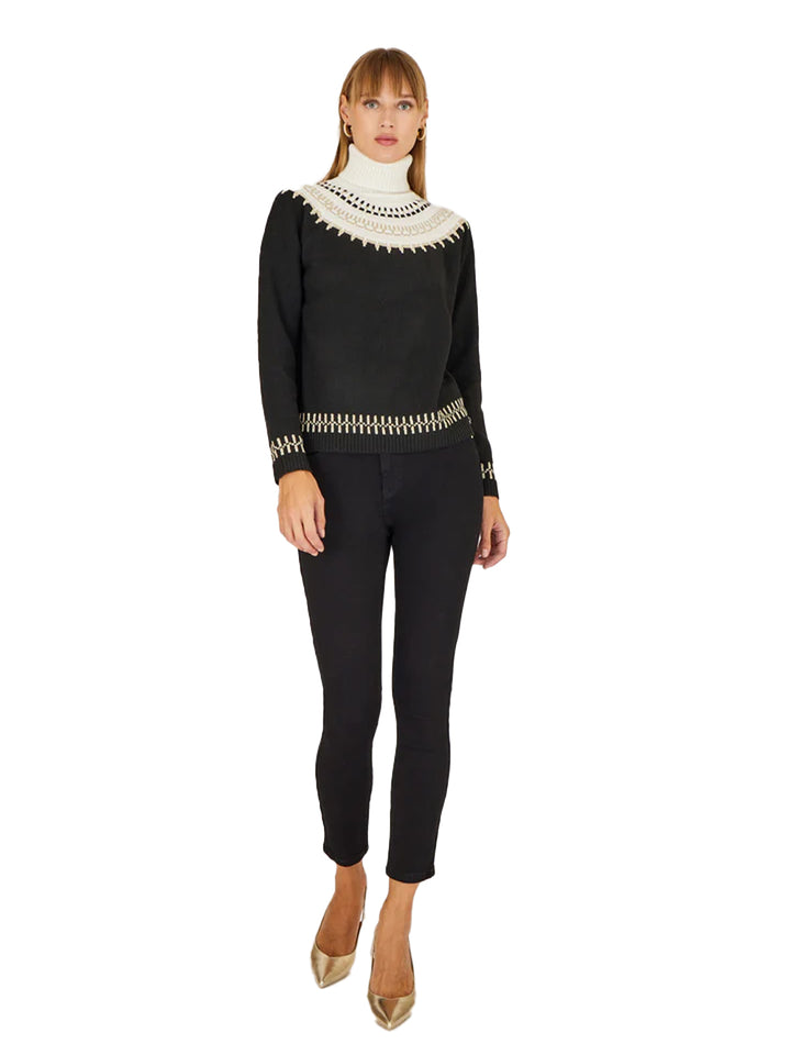 Artigli pullover donna collo alto jaquard