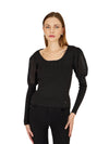 Artigli pullover da donna spalla a palloncino