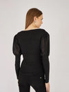 Artigli pullover da donna spalla a palloncino