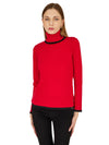 Artigli pullover donna rosso collo alto