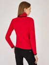 Artigli pullover donna rosso collo alto