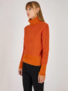 Artigli pullover donna collo alto arancio