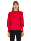 Artigli pullover girocollo da donna rosso