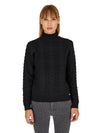 Artigli pullover intrecciato collo alto nero