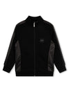 Boss full zip sweatshirt for kids black