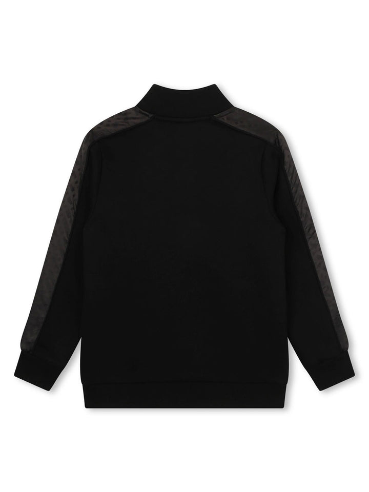 Boss full zip sweatshirt for kids black
