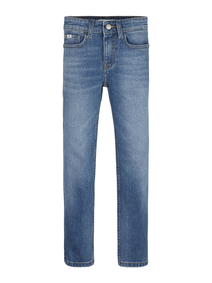 Slim mid blue kids jeans