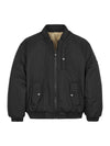 Black beige reversible bomber jacket for kids