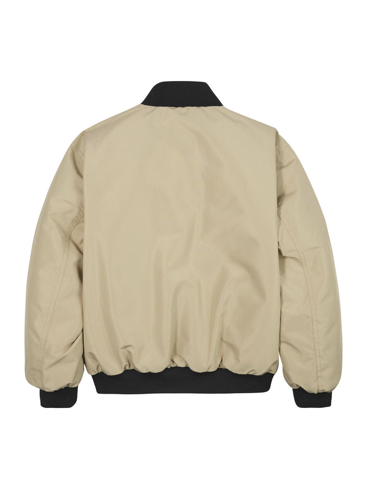 Black beige reversible bomber jacket for kids