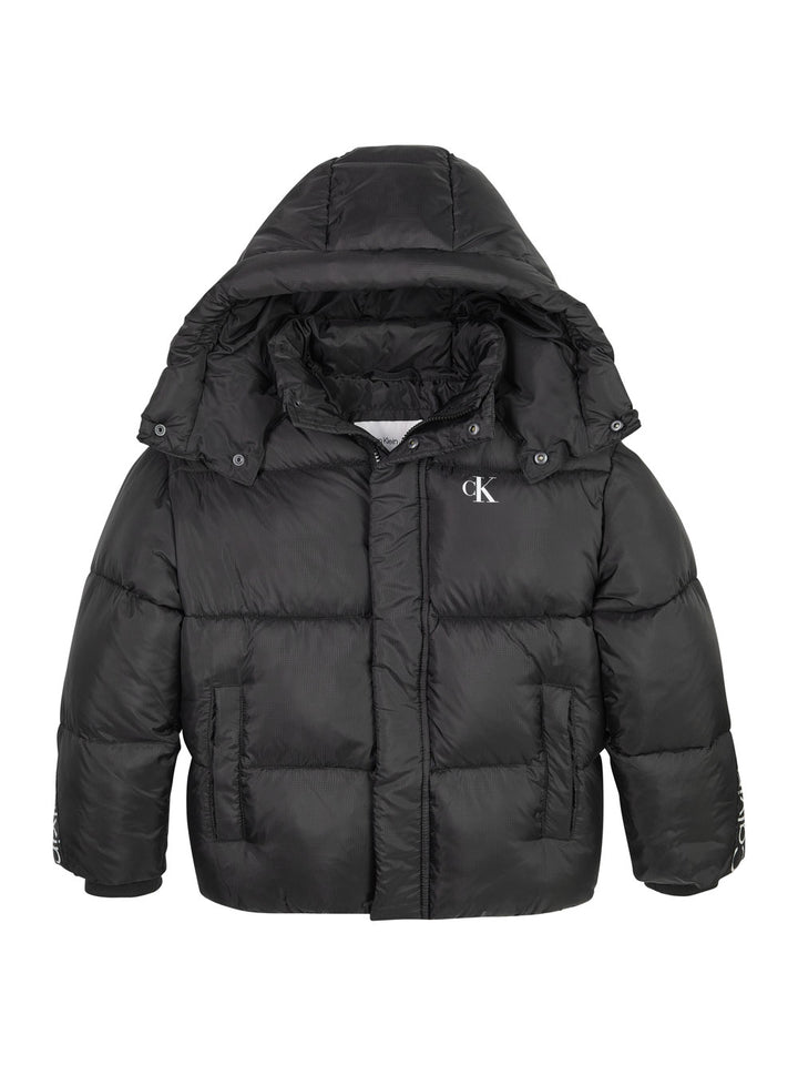Calvin Klein piumino bambino nero con cappuccio