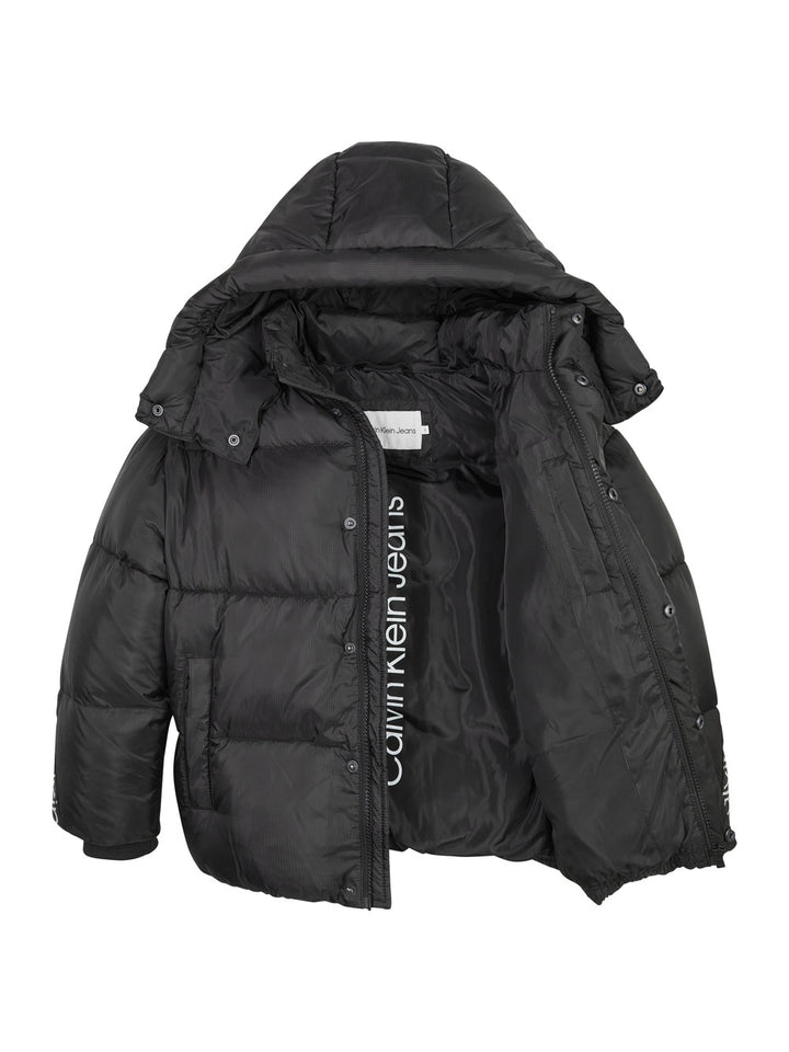 Calvin Klein piumino bambino nero con cappuccio