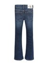 Dark blue stretch girls jeans