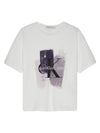 Brush stroke monogram girl's t-shirt