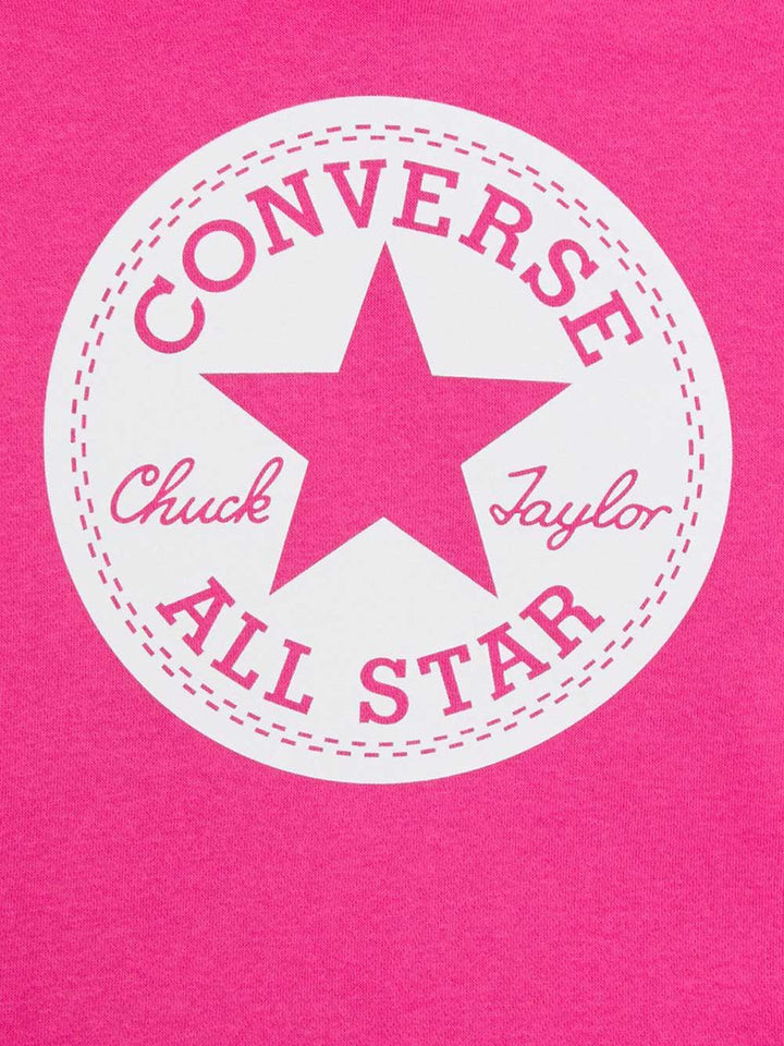 Converse felpa crop patch fuxia bambina