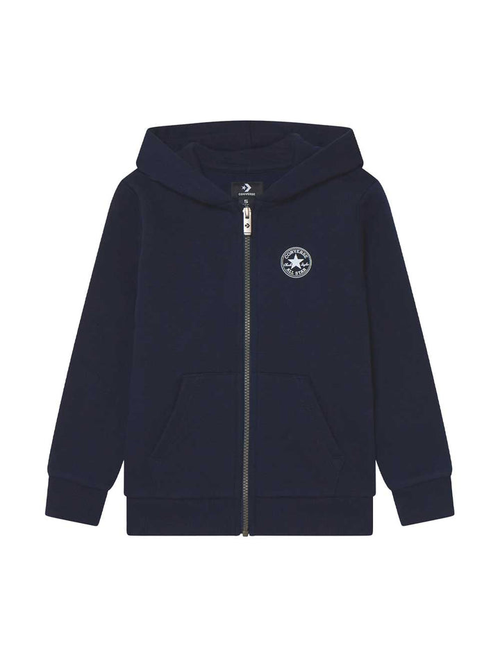 Converse full zip blue kids sweatshirt