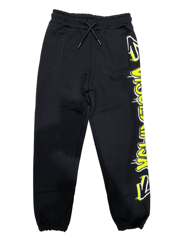 Disclaimer kids green logo sweatpants
